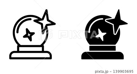 Magic Ball icon design template Magic Ball icon design template 139903695