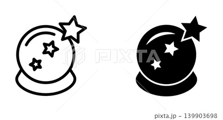 Magic Ball icon design template Magic Ball icon design template 139903698
