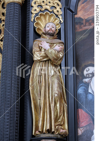 Saint Dominic on the altar of Our Lady of Sorrows, parish Church of the Immaculate Conception of the Virgin Mary in Lepoglava, Croatia Saint Dominic on the altar of Our Lady of Sorrows, parish Church of the Immaculate Conception of the Virgin Mary in Lepoglava, Croatia 139903794