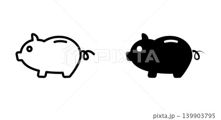 Piggy Bank icon design template Piggy Bank icon design template 139903795