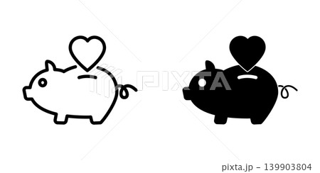 Piggy Bank icon design template Piggy Bank icon design template 139903804