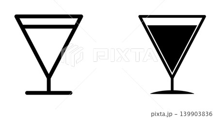 Wine glass icon design template Wine glass icon design template 139903836