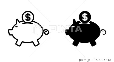 Piggy Bank icon design template Piggy Bank icon design template 139903848