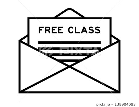 Envelope and letter sign with word free class as the headline 139904085