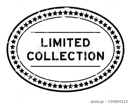 Grunge black limited collection word oval rubber seal stamp on white background Grunge black limited collection word oval rubber seal stamp on white background 139904123