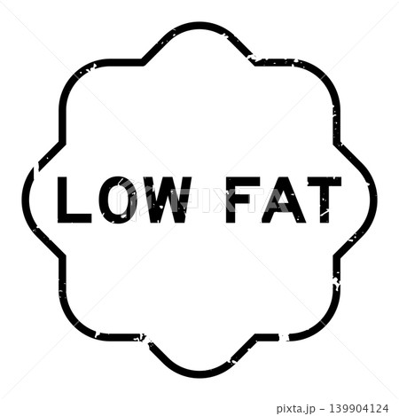 Grunge black low fat word square seal stamp on white background Grunge black low fat word square seal stamp on white background 139904124