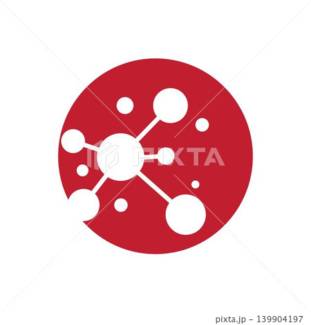 Molecule logo illustration vector 139904197