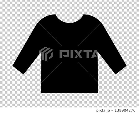Silhouette illustration of the upper body of clothing Silhouette illustration of the upper body of clothing 139904276