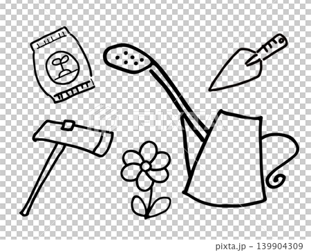 シンプルな家庭菜園のイラスト 139904309