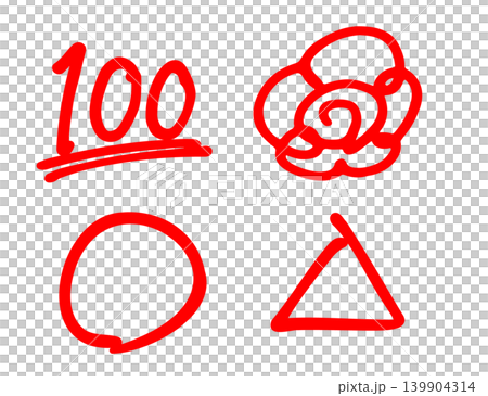 Simple handwritten flower circle 139904314
