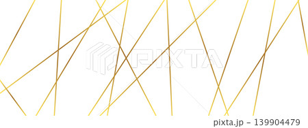 Luxury background with chaotic grid of thin and thick gold lines. Futuristic asymmetric pattern with triangular shapes. Luxury background with chaotic grid of thin and thick gold lines. Futuristic asymmetric pattern with triangular shapes. 139904479