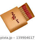 matches in box hand drawn illustration 139904617