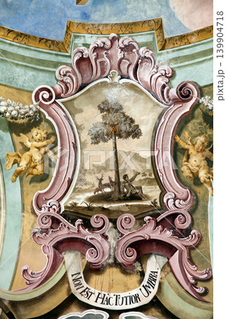 Fresco painting on the ceiling of the church Fresco painting on the ceiling of the church 139904718