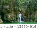 Waterfall in the mountain forest. Nature background. 139904916
