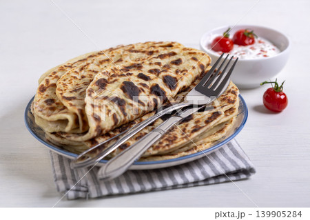 Traditional Norwegian potato thin pancakes. Traditional Norwegian potato thin pancakes. 139905284