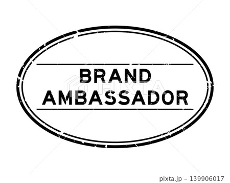 Grunge black brand ambassador word oval rubber seal stamp on white background Grunge black brand ambassador word oval rubber seal stamp on white background 139906017