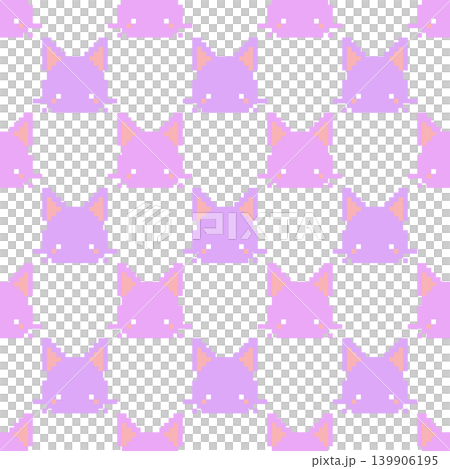 ピンクの猫のドット絵 ピンクの猫のドット絵 139906195