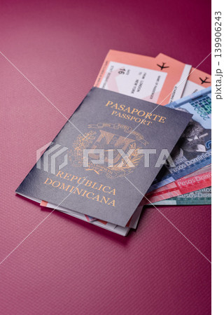 Dominican republic passport, visa for international travel and vacation. Dominican passport Dominican republic passport, visa for international travel and vacation. Dominican passport 139906243