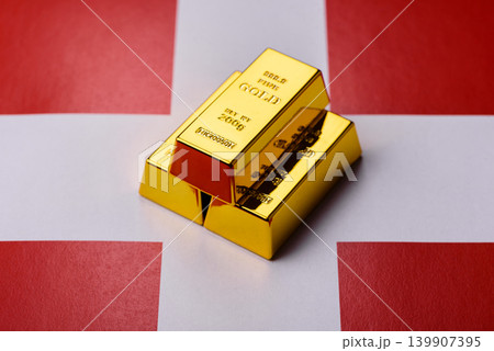 Swiss gold bars or ingots as a tool for balance, financial investment, and savings. Swiss gold bars 139907395