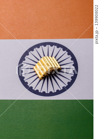 Gold bars or ingots as a tool for balance, financial investment, and savings. Gold bars 139908022