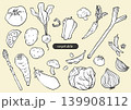 おしゃれな野菜のペン画セット 139908112