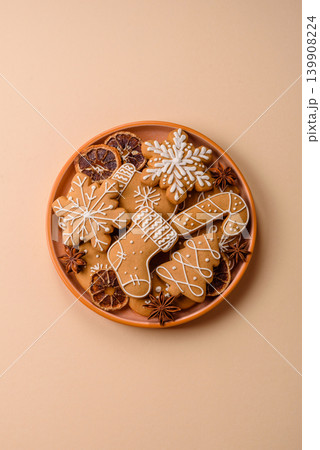Christmas gingerbread, sweets and cookies for the festive table. Christmas gingerbread Christmas gingerbread, sweets and cookies for the festive table. Christmas gingerbread 139908224