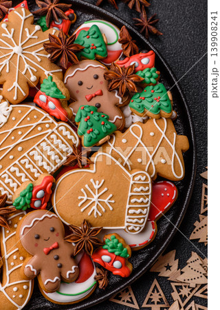 Christmas gingerbread, sweets and cookies for the festive table. Christmas gingerbread Christmas gingerbread, sweets and cookies for the festive table. Christmas gingerbread 139908241