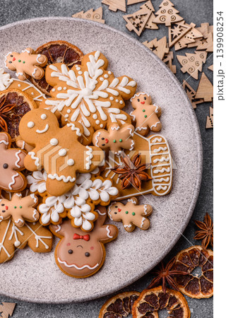 Christmas gingerbread, sweets and cookies for the festive table. Christmas gingerbread Christmas gingerbread, sweets and cookies for the festive table. Christmas gingerbread 139908254