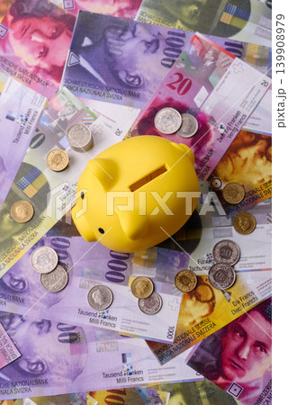 A piggy bank as a concept for storing, accumulating, and saving financial resources. A piggy bank 139908979