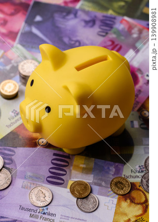 A piggy bank as a concept for storing, accumulating, and saving financial resources. A piggy bank A piggy bank as a concept for storing, accumulating, and saving financial resources. A piggy bank 139908981