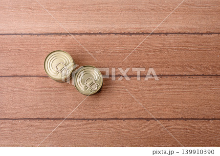 A metal tin can of meat, fish, or dog or cat food. A tin can of food A metal tin can of meat, fish, or dog or cat food. A tin can of food 139910390