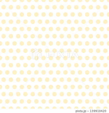 クリーム色の水玉柄 パステルドット背景 クリーム色の水玉柄 パステルドット背景 139910420