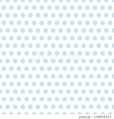 アクアブルーの水玉 パステル素材(透過) 139910423