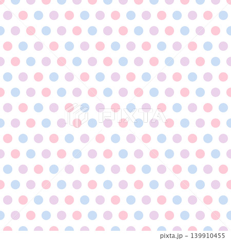 ピンクとスカイブルーとライラックの水玉模様 透過素材 ピンクとスカイブルーとライラックの水玉模様 透過素材 139910455