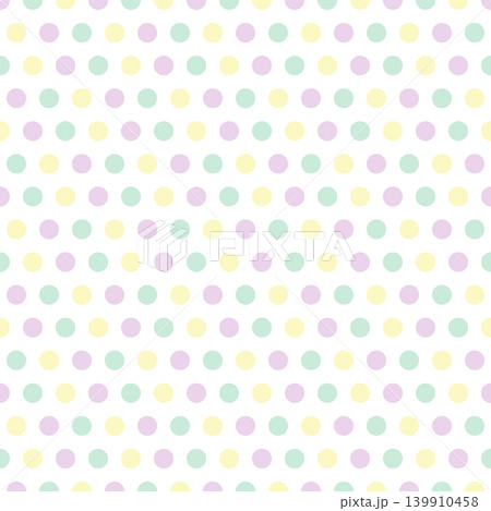 カラフルパステルドット ライラック・ミント・レモン カラフルパステルドット ライラック・ミント・レモン 139910458