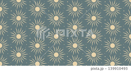 Cute Sun Pattern Background for Summer Design Cute Sun Pattern Background for Summer Design 139910493