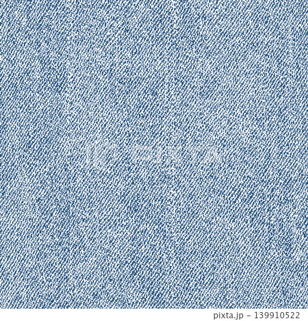 Indigo denim fabric texture vector with vintage jeans weave and realistic textile background 139910522