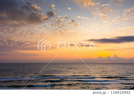 epic sky view at the black sea during sunrise. atmospheric background for travel wallpaper. cloudy sky above the water. clouds over horizon. nature landscape of bulgaria sea bay in summer epic sky view at the black sea during sunrise. atmospheric background for travel wallpaper. cloudy sky above the water. clouds over horizon. nature landscape of bulgaria sea bay in summer 139910992