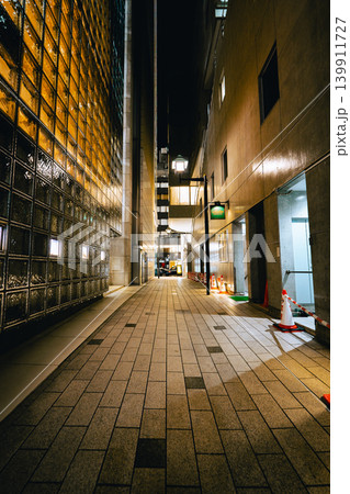 銀座メゾンエルメス横の夜の路地 銀座メゾンエルメス横の夜の路地 139911727