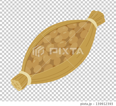 藁に包まれた伝統的なわら納豆のイラスト 藁に包まれた伝統的なわら納豆のイラスト 139912393