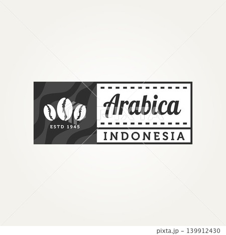 arabica indonesian coffee badge vintage logo 139912430