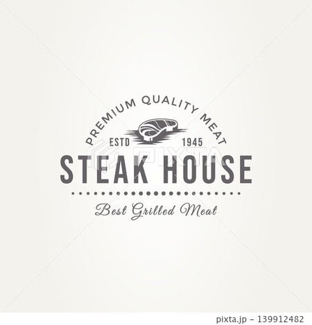 classic retro steak house restaurant emblem logo classic retro steak house restaurant emblem logo 139912482
