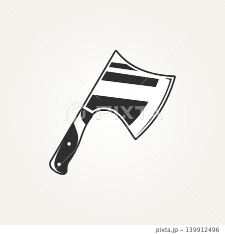 isolated vintage ax vector template vector design 139912496