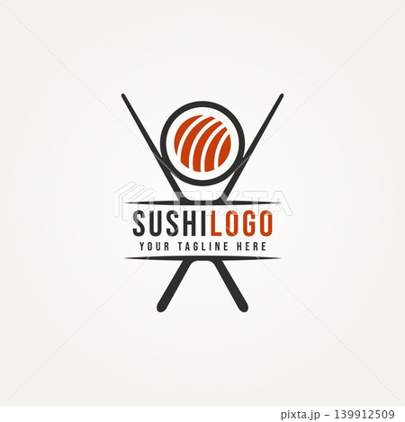 sushi japanese food minimalist logo design sushi japanese food minimalist logo design 139912509