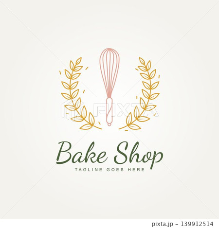 bakery shop premium minimalist line art logo bakery shop premium minimalist line art logo 139912514