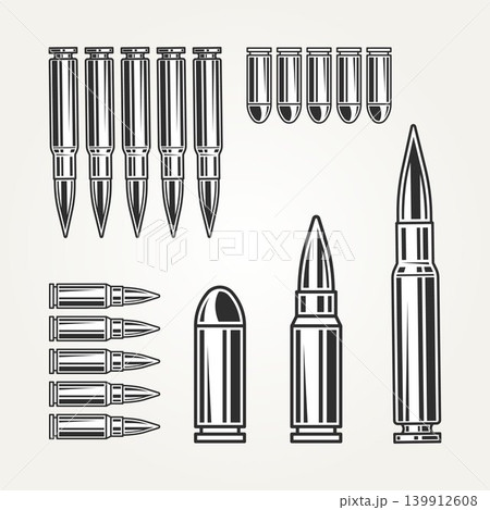 set of vintage bullet vector template set of vintage bullet vector template 139912608