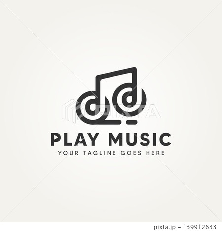 music note minimalist line art icon logo design music note minimalist line art icon logo design 139912633