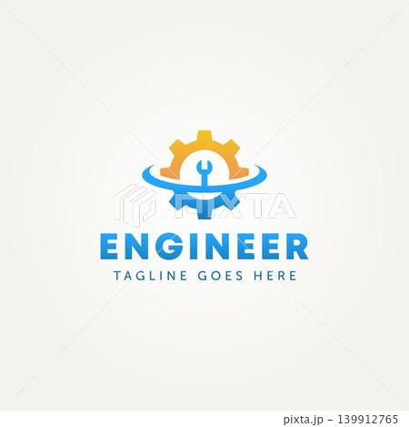 gears and wrench engineering modern logo template vector illustration design. simple repair, service, industrial and mechanical logo concept gears and wrench engineering modern logo template vector illustration design. simple repair, service, industrial and mechanical logo concept 139912765