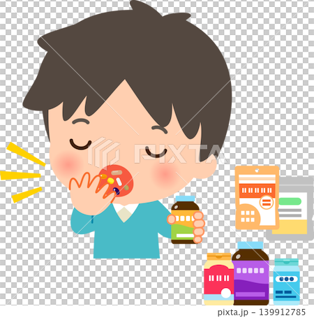 A young man who takes lots of supplements A young man who takes lots of supplements 139912785