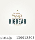 big bear line art simple line art logo icon template vector illustration design. minimalist grizzly bears, brown bear, polar bear logo concept 139912803